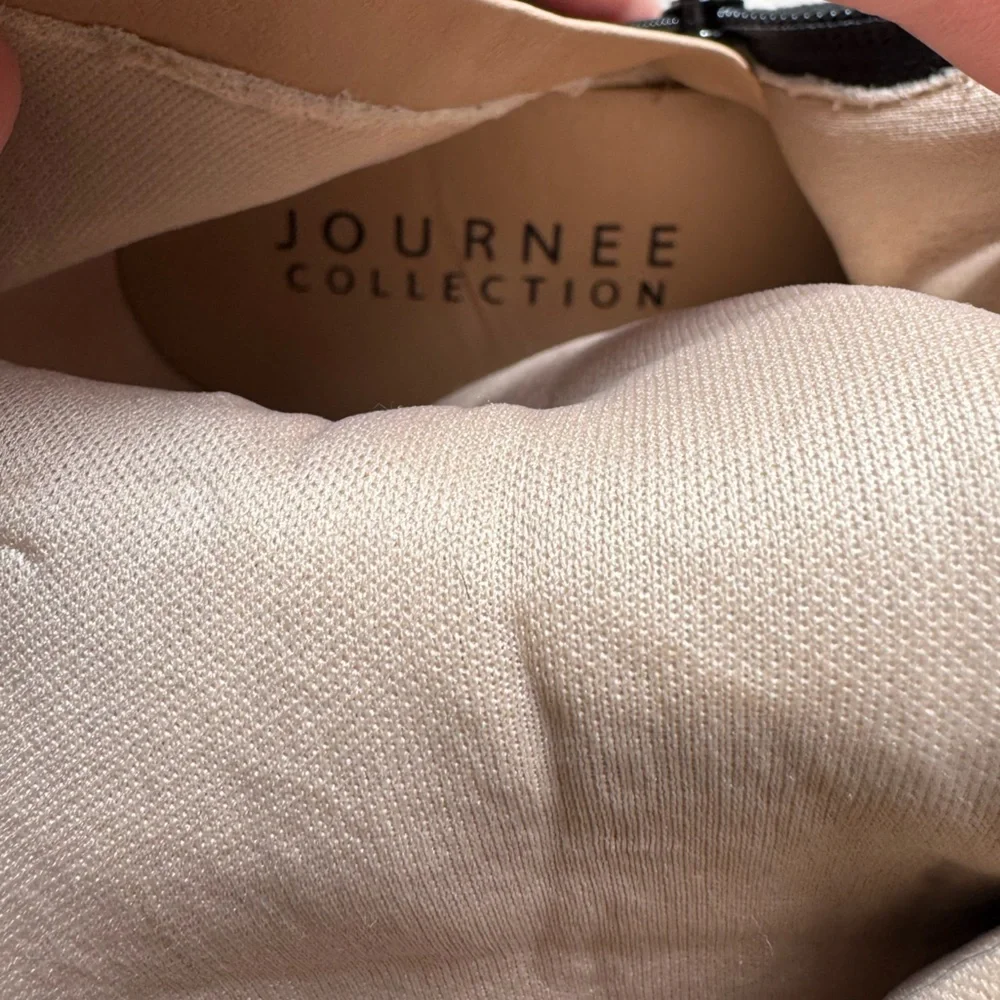 JOURNEE KAISON BOOTS Faux Slouchy Black Suede Women’s Size 6.5 Thigh High new